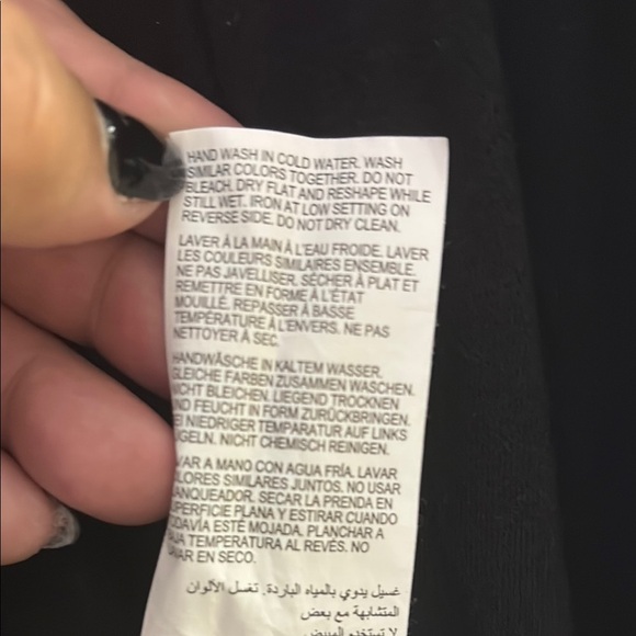 Love & legend Long sleeve top with Studded Neckline, built in drape cardigan 1x - Picture 7 of 10